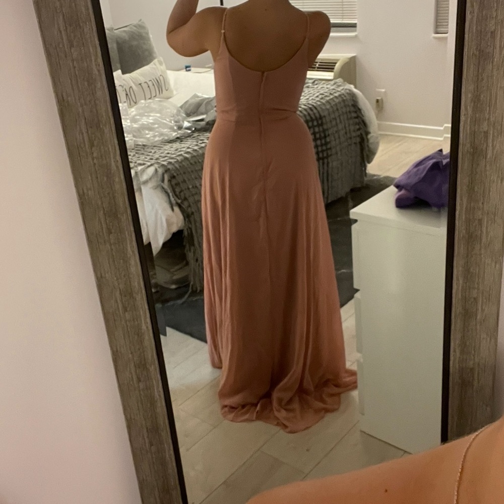 David’s Bridal long cowl neck desert coral - Picture 3 of 5